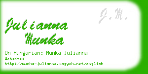 julianna munka business card